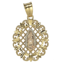 925 Silver/14K 18K Gold Glory Religious Pendant/in Hand Cutting Fashion Jewelry/Men Gift